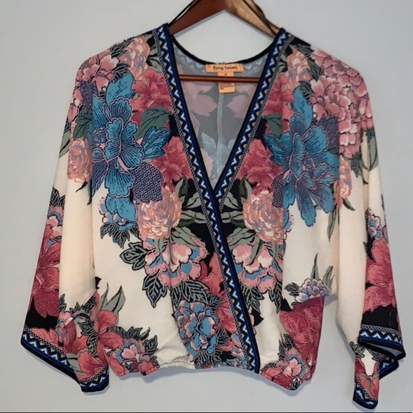 Flying Tomato Tops - Flying Tomato Women’s Surplice Boho Top M